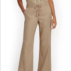 Linen wide leg pants with pockets/ white , green or khaki/buy all 3 for $35